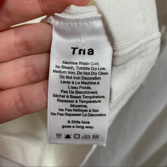 Aritzia TNA Covenham Longsleeve White Polo T-Shirt - Picture 8 of 10